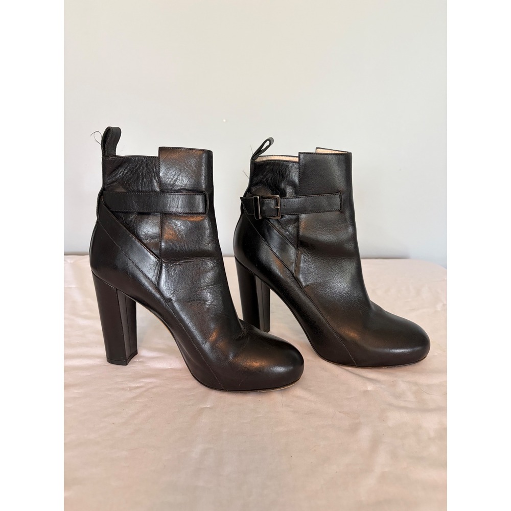 Emerson Fry Black Leather Strappy Ankle Boot